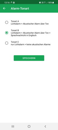 Einstellung Alarm-Tonart | DoseControl App