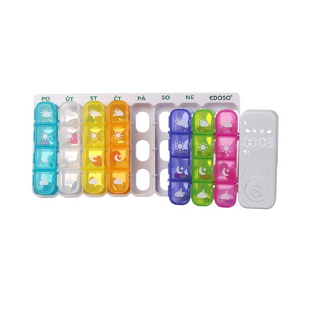 Medikamentenspender mit LED-Timer und 7 Medikamentenfächern