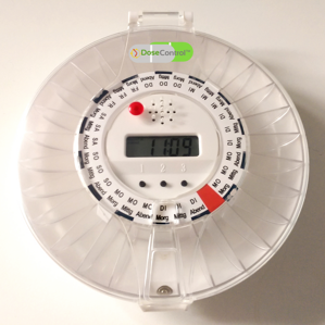 Automatische Medikamentenbox mit Alarm DoseControl mit transparentem Deckel DEUTSCH - Modell 2017